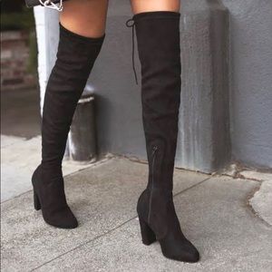 Lulu’s suede over the knee boots